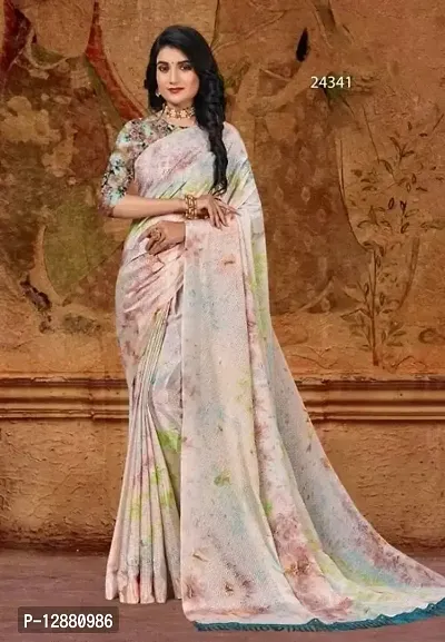 Women Stylish Banarasi Silk Saree with Blouse piece
