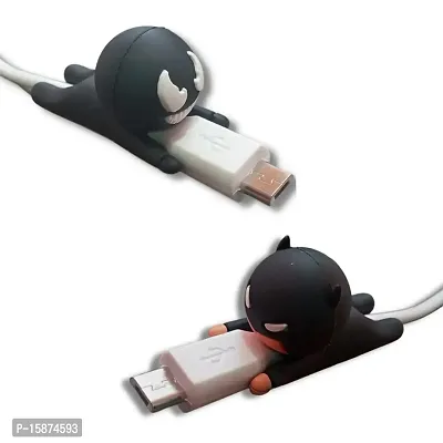 CRYSENDO Cable Cord Protector Saver for Any Data Cable Wire for Samsung Oneplus Android USB Micro USB C Type Cables (Pack of 2) (Batman  Venom)