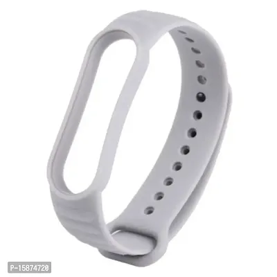Crysendo Strap Band Compatible with Mi Band 5 (Not for Mi1/2/3/4) (Design Grey)
