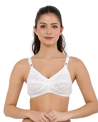 Stylish Multicoloured Cotton Hosiery Solid Bras For Women Pack Of 3-thumb2