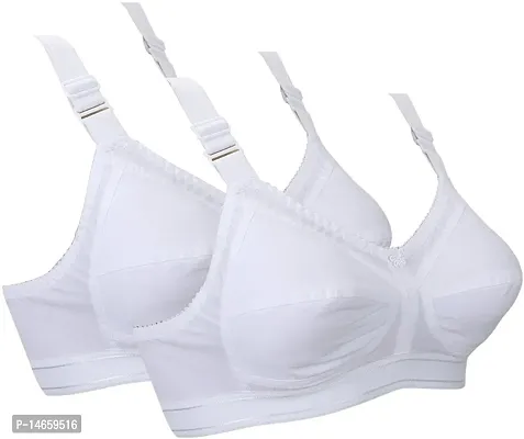 Pack of 2 Women Full Coverage Non Padded Branbsp;nbsp;(White)-thumb0