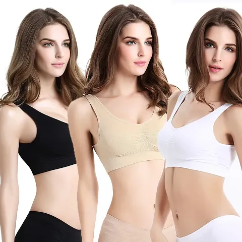 Cotton Blend Bras Pack of 3