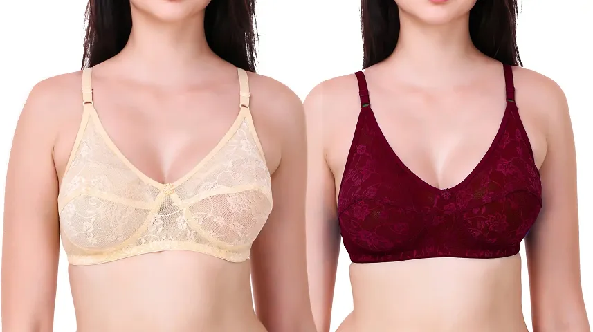 Comfortable And Full Net Bra ( Pack Of 2 )