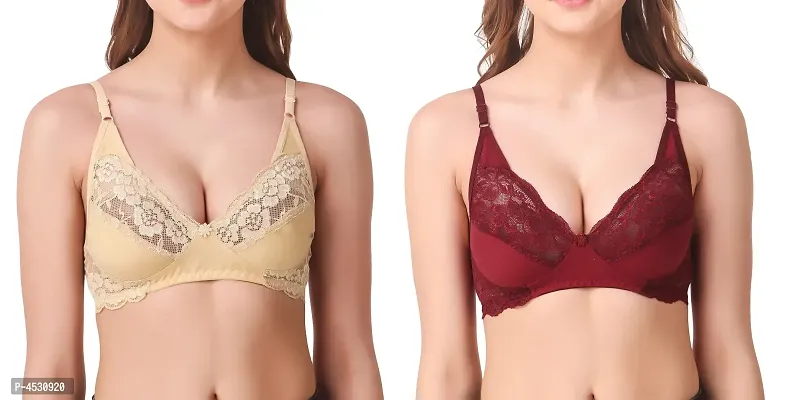 Buy Multicoloured Womens Fancy Net Bra Pack Of 2 Online In India At  Discounted Prices