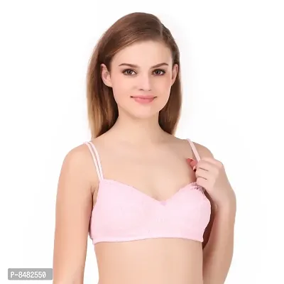 Multicoloured Non Wired Non-Padded Bras(Pack of 3)-thumb5