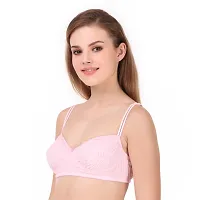 Multicoloured Non Wired Non-Padded Bras(Pack of 3)-thumb3