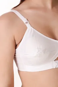 White Cotton White Non-Padded Bras(Pack of 3)-thumb2