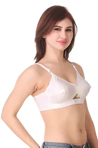 White Cotton White Non-Padded Bras(Pack of 3)-thumb4