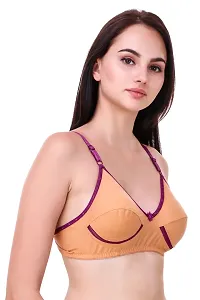 Multicoloured Non Wired Non-Padded Bras(Pack of 3)-thumb4