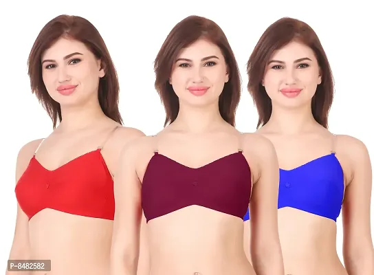 Multicoloured Everyday  T-Shirt Bras(Pack of 3)