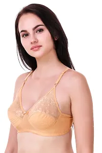 Multicoloured Net  Non-Padded Bras(Pack of 3)-thumb3