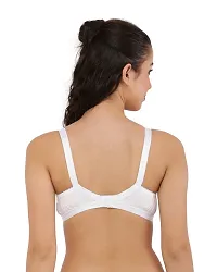 White Cotton Non-Padded Bras(Pack of 3)-thumb1