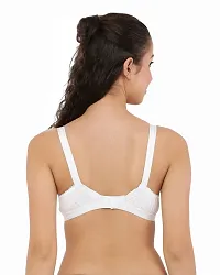 White Cotton Non-Padded Bras(Pack of 3)-thumb1