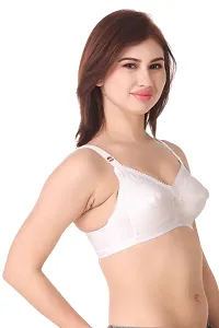 White  Non-Padded Cotton Bras(Pack of 3)-thumb4