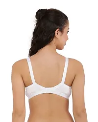 White Cotton Non-Padded Bras(Pack of 6)-thumb1