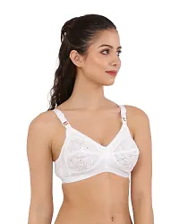 White Cotton Non-Padded Bras(Pack of 6)-thumb4