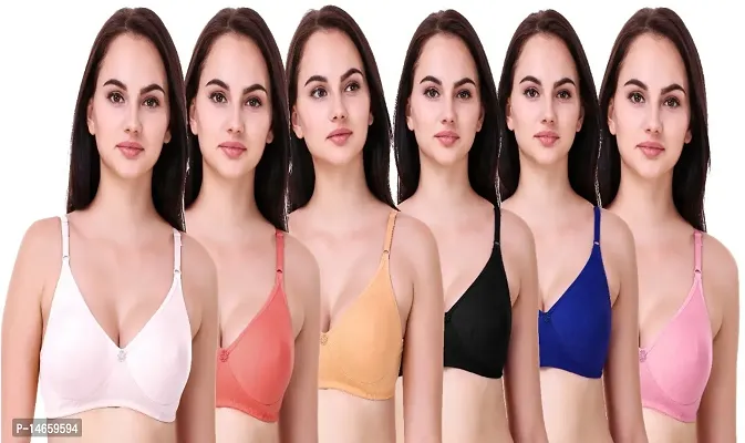 Pack of 6 Women Full Coverage Non Padded Branbsp;nbsp;(Multicolor)