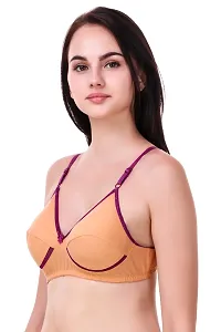 Stylish Multicoloured Cotton Hosiery Solid Bras For Women Pack Of 3-thumb3