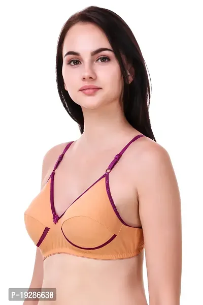 Stylish Multicoloured Cotton Hosiery Solid Bras For Women Pack Of 3-thumb4