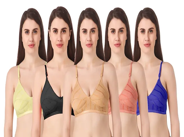 Womens Hosiery Trasparent Back Non Padded Bra