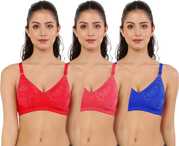 Stylish Hosiery Solid Bras For Women Pack Of 3