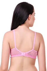 Stylish Multicoloured Net Solid Bras For Women Pack Of 6-thumb1