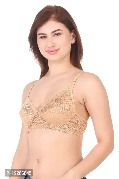 Stylish Multicoloured Net Solid Bras For Women Pack Of 2-thumb4