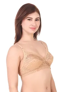 Stylish Multicoloured Net Solid Bras For Women Pack Of 2-thumb4