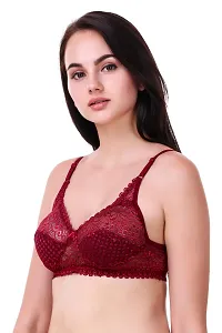 Stylish Multicoloured Net Solid Bras For Women Pack Of 2-thumb3