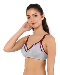 Stylish Multicoloured Cotton Hosiery Solid Bras For Women Pack Of 3-thumb3