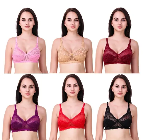 Sia Non Wired T-Shirt Bras(Pack of 6)
