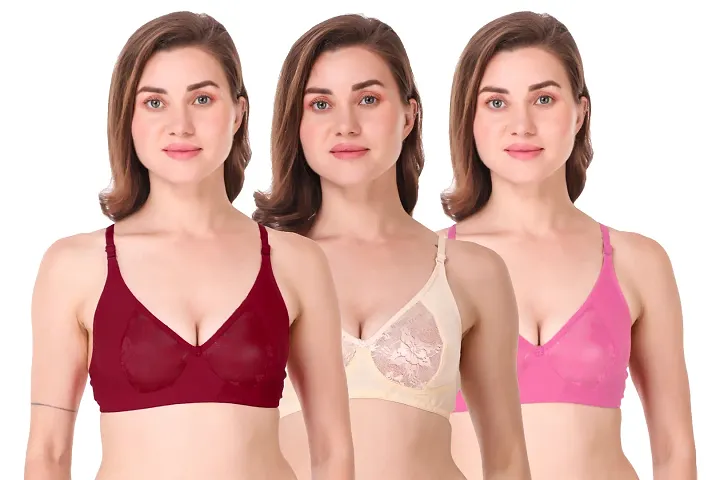 Renee Solid Non-Padded Everyday Bras (Pack of 3)