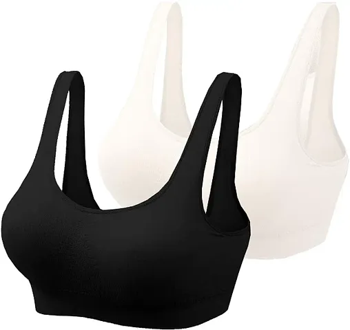 Rawat Womens Non Padded Full Coverage Sports Air Bra pack of 2