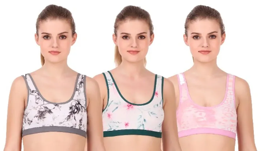 Womens Non Padded Sports Bra - Pack Of 3