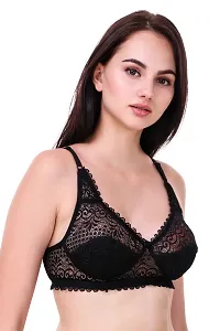 Classic Net Embroidered Non Padded Full Coverage Bra (Pack of 2)-thumb4