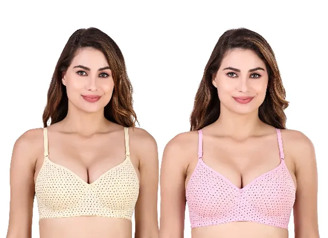 Buy Liigne Women Padded Bra - Made of Pure Cotton Full Coverage Non Wired  Seamless Pushup Soft Cup for T-Shirt Saree Dress Sports Garment for Daily  Use Everyday Online In India At