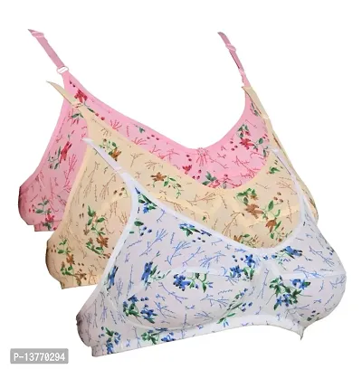 Women,s Comfy Flower Printed Bra-thumb0