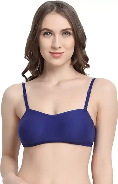 Emavic Women's Blend Lightly Padded Half Cup Wirefree T-Shirt Bra