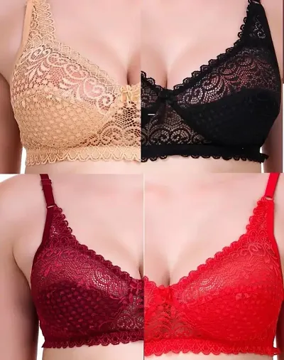 Women's Non Padded Bra ( Pack of 4 )