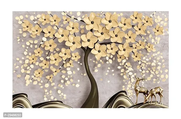 Craft Advertising Golden Tree Scenery Sticker for Wall Room Hall Bedroom Study Room Living Room Size 24 x 36 inch-thumb0