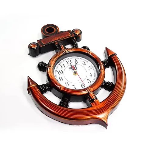 DeoDap Home Decoratives Antique Pendulum Wall Clock Anchor Ship Classic Design
