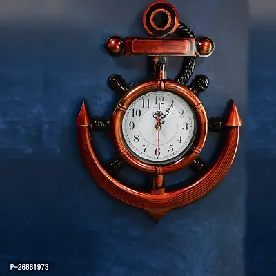DeoDap Home Decoratives Antique Pendulum Wall Clock Anchor Ship Classic Design-thumb4