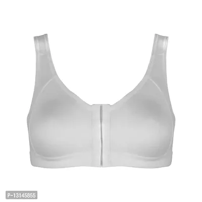 VEERAENTERPRISEES Women's Cotton Non-Padded Non-Wired Regular Everyday Bra (White) (Pack of 1} Size :- 36-thumb0