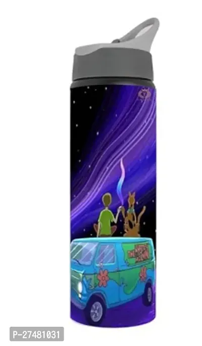 Stylish Purple Aluminium Printed Water Bottles For Casual Regular Gym Sports School College-thumb0