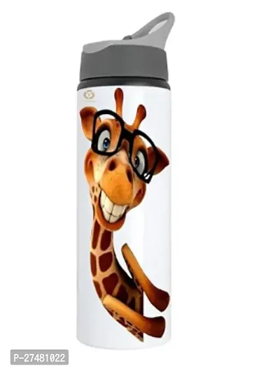 Stylish White Aluminium Printed Water Bottles For Casual Regular Gym Sports School College-thumb0