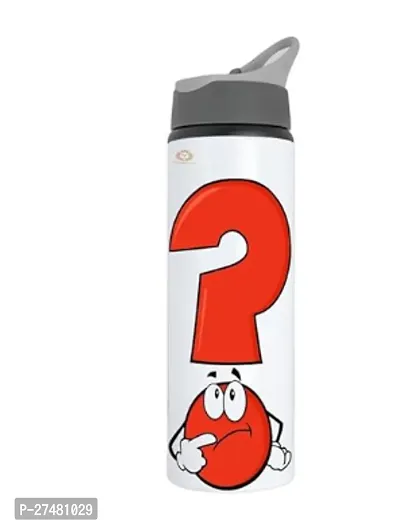 Stylish White Aluminium Printed Water Bottles For Casual Regular Gym Sports School College-thumb0