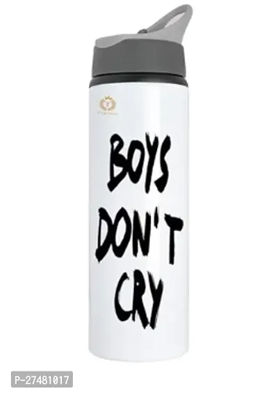 Stylish White Aluminium Printed Water Bottles For Casual Regular Gym Sports School College-thumb0