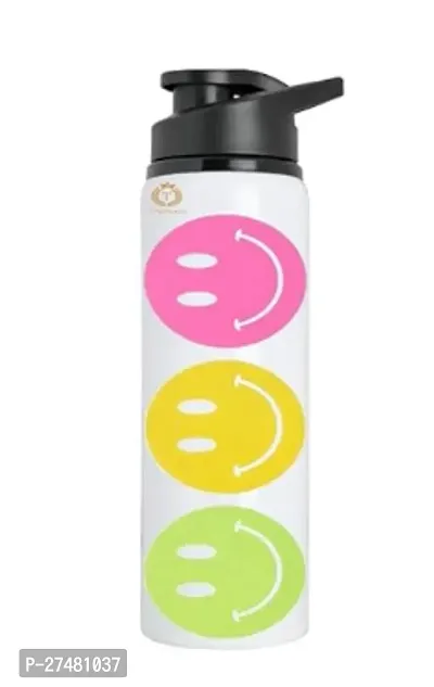 Stylish White Aluminium Printed Water Bottles For Casual Regular Gym Sports School College-thumb0