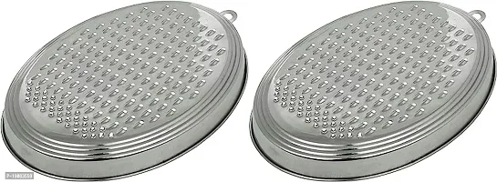 Premium Quality Stainless Steel Grater For Kitchen - Commercial Carrot Coconut Grater Pack Of 2-thumb0