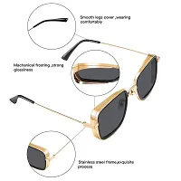 Myreen Eyewear Kabir Singh Sunglasses for men women | UV Protection | For Fashion | For Photography | Riding Glasses (Free Size) (For Men & Women, Gold-Black)-thumb2